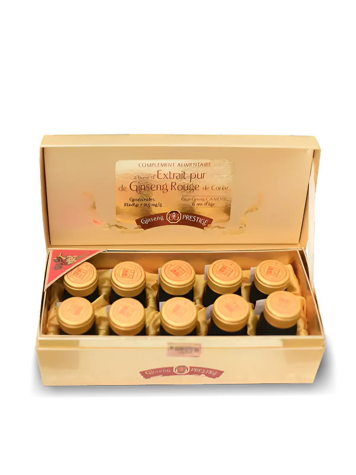 Extrait de Ginseng Rouge de Corée - Coffret de 10 flacons de 40g Prestige