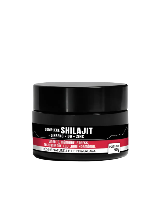 Complexe Shilajit + Ginseng + Vitamine B6 + Zinc – Résine-50G
