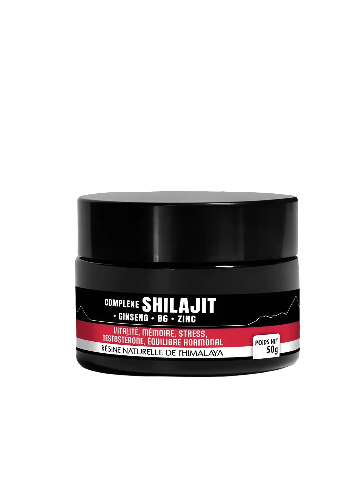 Complexe Shilajit + Ginseng + Vitamine B6 + Zinc – Résine-50G