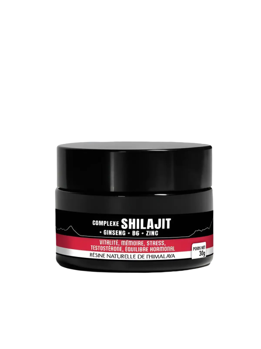 Complexe Shilajit + Ginseng + Vitamine B6 + Zinc – Résine-30G