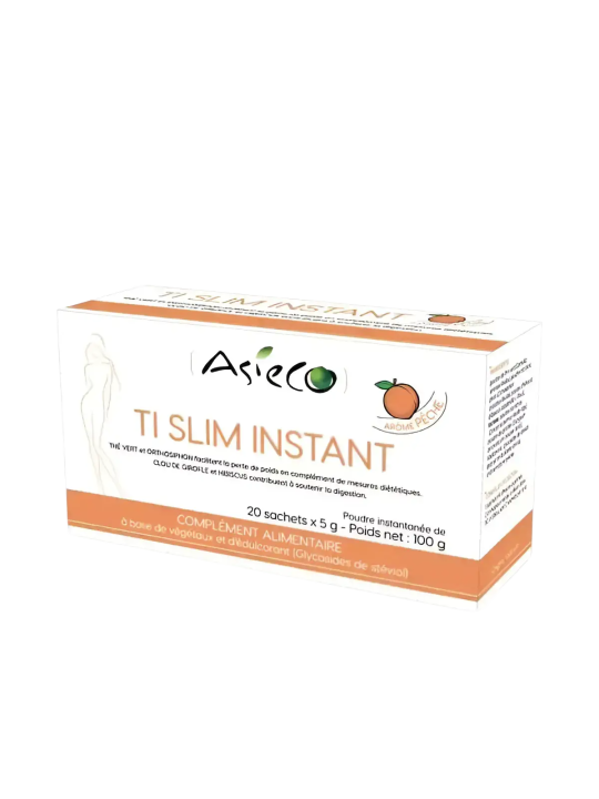 TI SLIM INSTANT Saveur Pêche -100g - 20 sachets de 5g