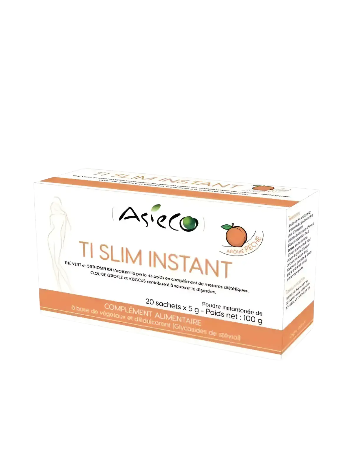 TI SLIM INSTANT Saveur Pêche -100g - 20 sachets de 5g