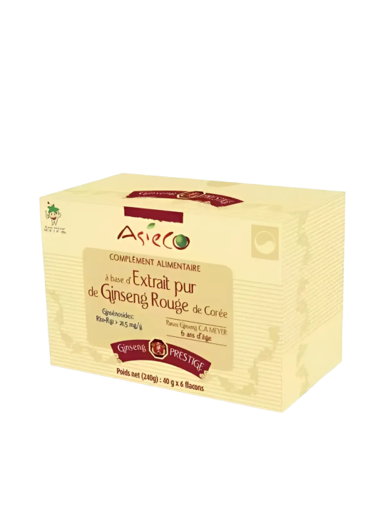 Extrait de Ginseng Rouge de Corée - Coffret de 6 flacons de 40g Prestige