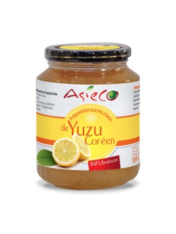 Yujacha Coréen – Gelée Yuzu Citrus junos, Miel 7% | Asieco