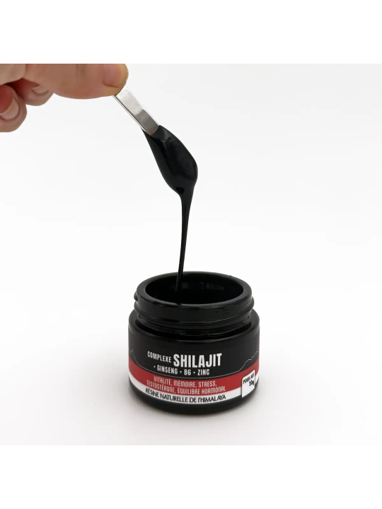 Complexe Shilajit + Ginseng + Vitamine B6 + Zinc – Résine-30G