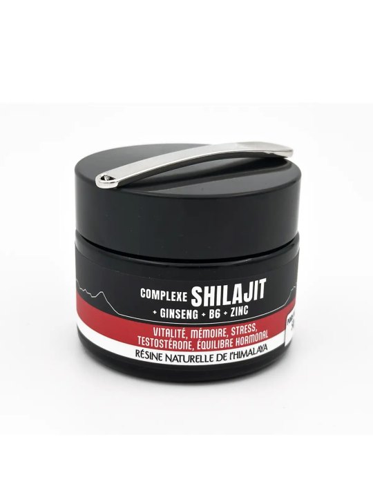 Complexe Shilajit + Ginseng + Vitamine B6 + Zinc – Résine-50G