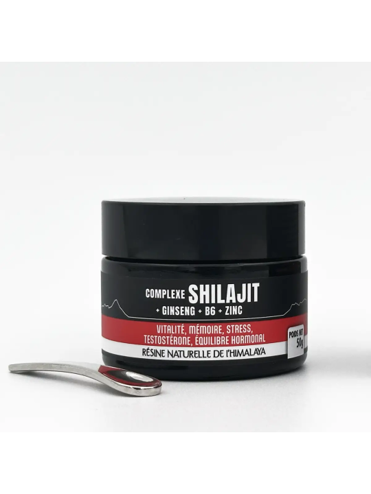 Complexe Shilajit + Ginseng + Vitamine B6 + Zinc – Résine-50G