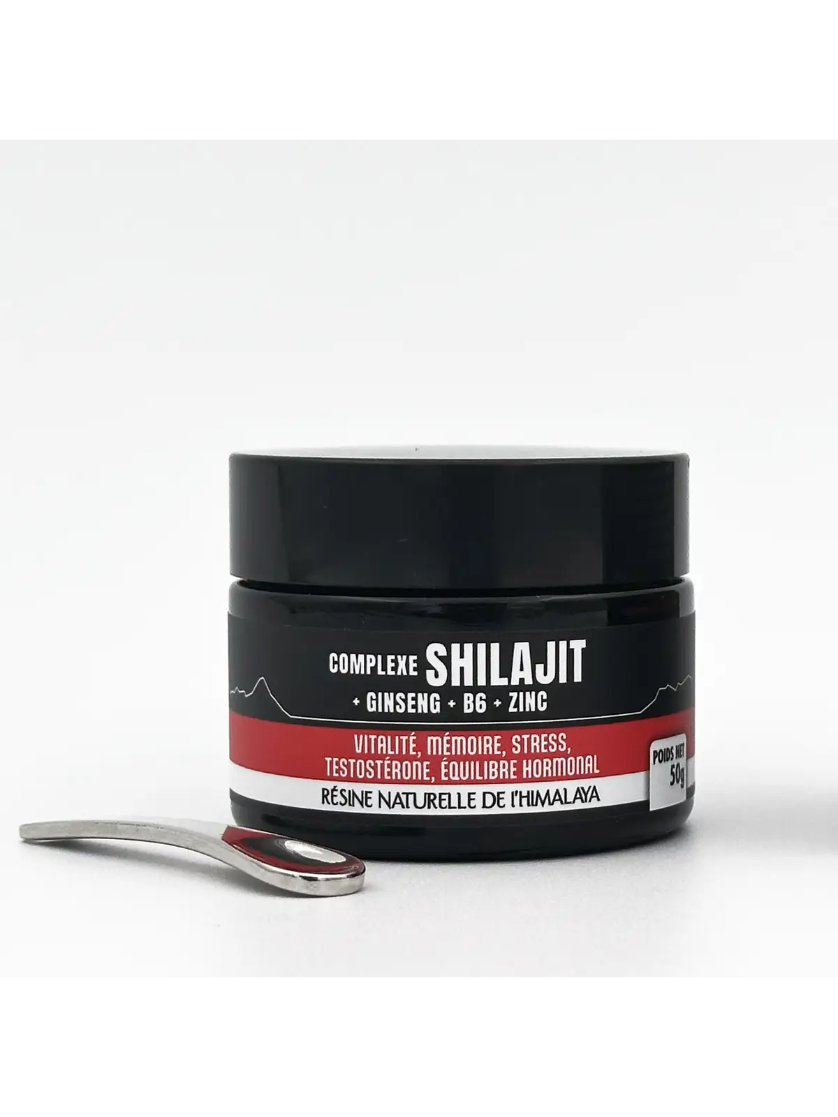Complexe Shilajit + Ginseng + Vitamine B6 + Zinc – Résine-50G