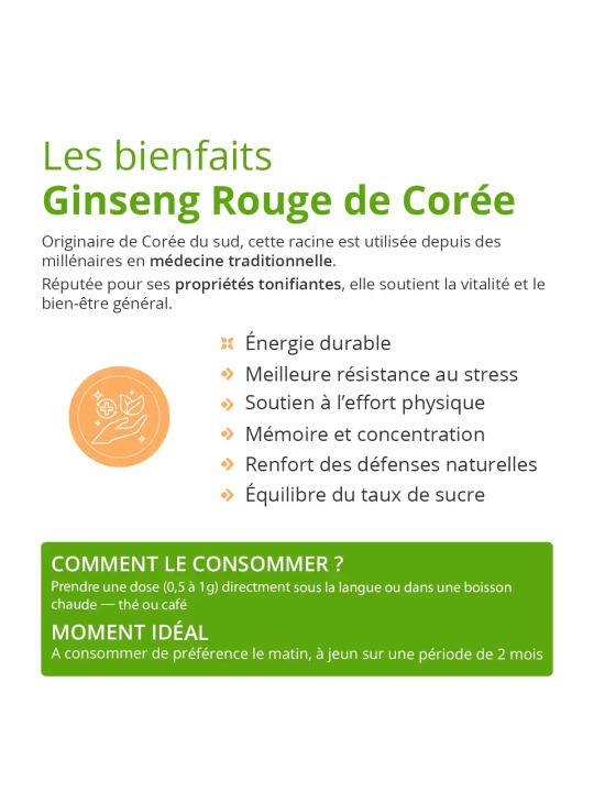 Extrait de Ginseng Rouge de Corée - Prestige - flacon de 40g